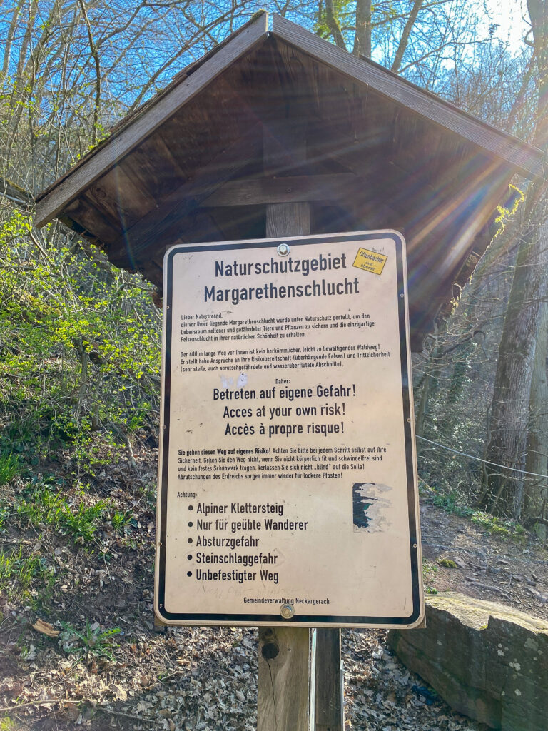 Infotafel Margarethenschlucht